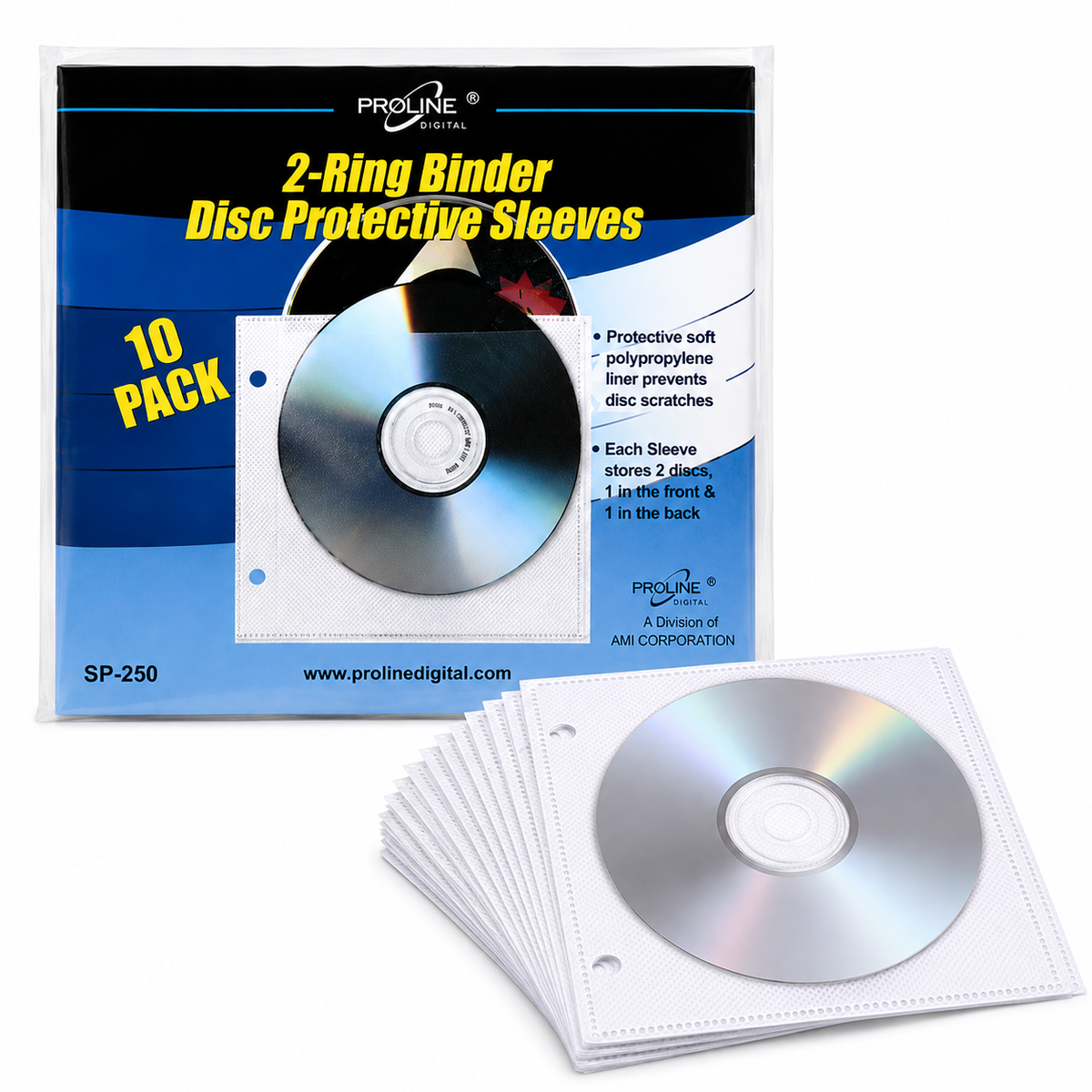 ProLine Digital 2-Ring Ellustra Disc Album Pages | 10-Pack
