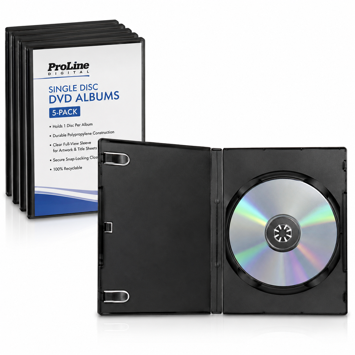 ProLine Digital Single Disc DVD Albums | 5-Pack